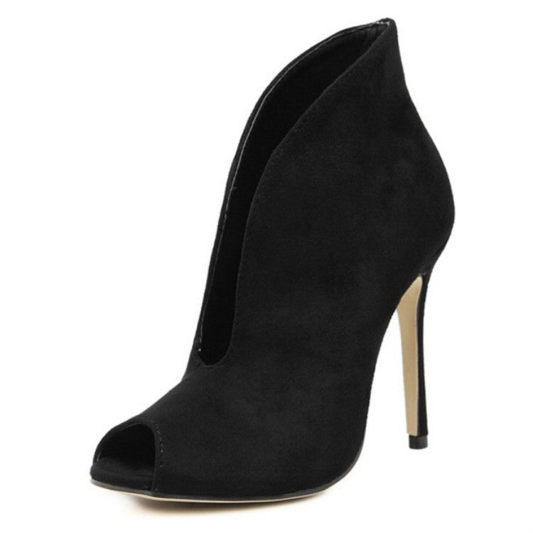 Female Pointed Stiletto Martin Boots, Size:40