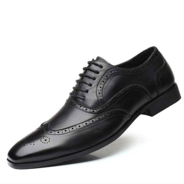 Large Size Men Retro Business Dress Fashion British Leather Shoes, Size:46