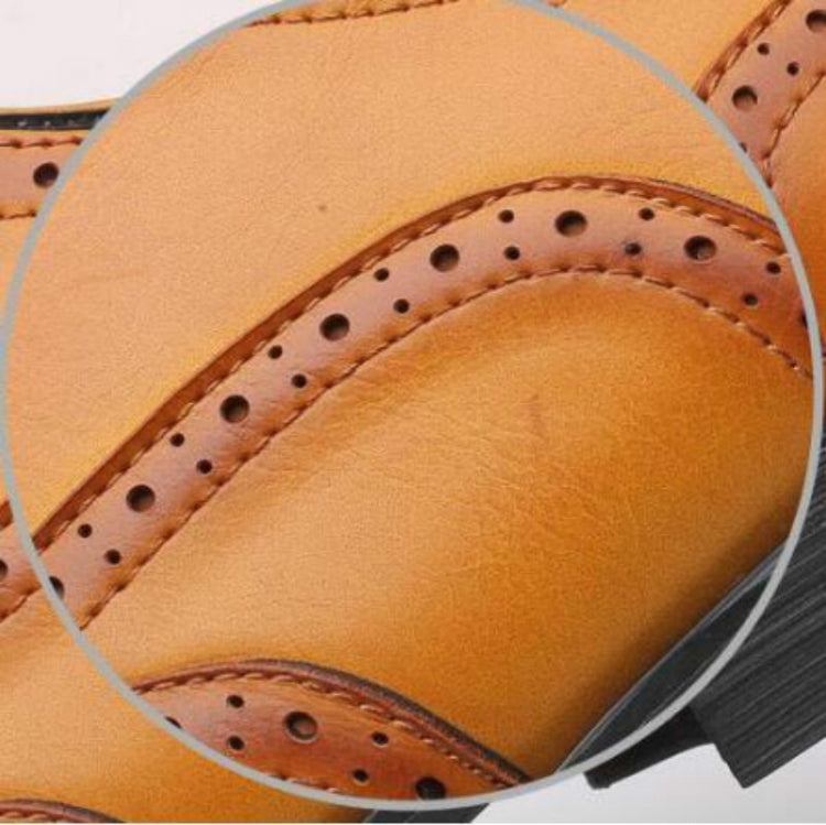Large Size Men Retro Business Dress Fashion British Leather Shoes, Size:46