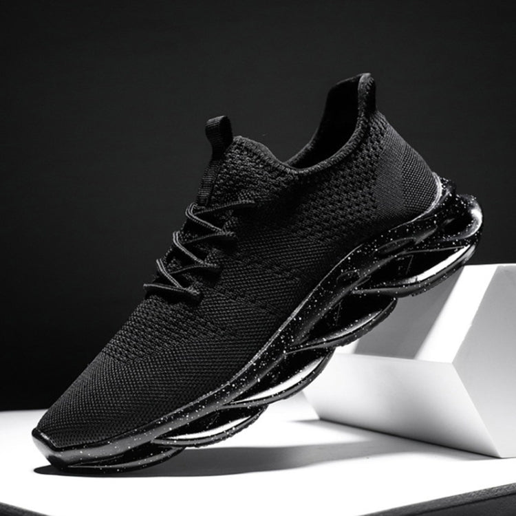 Flying Woven Men Shoes Trend Casual Sports Shoes, Shoe Size:40(Black)