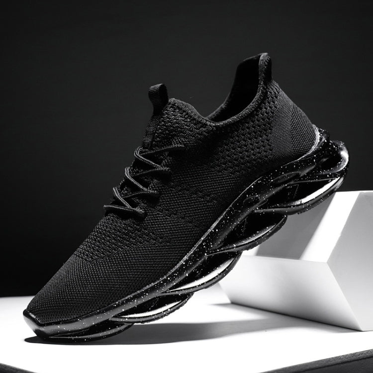 Flying Woven Men Shoes Trend Casual Sports Shoes, Shoe Size:40(Black)