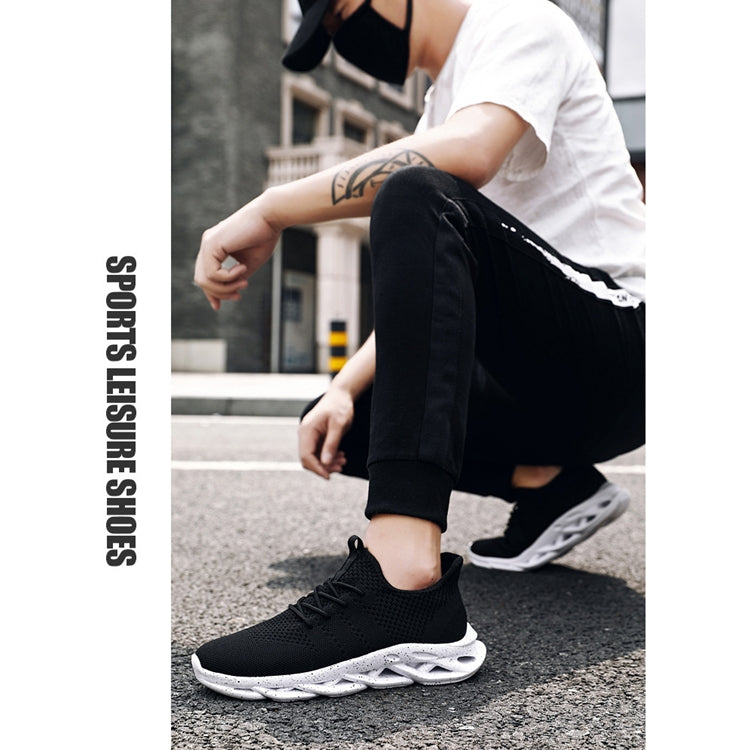 Flying Woven Men Shoes Trend Casual Sports Shoes, Shoe Size:43
