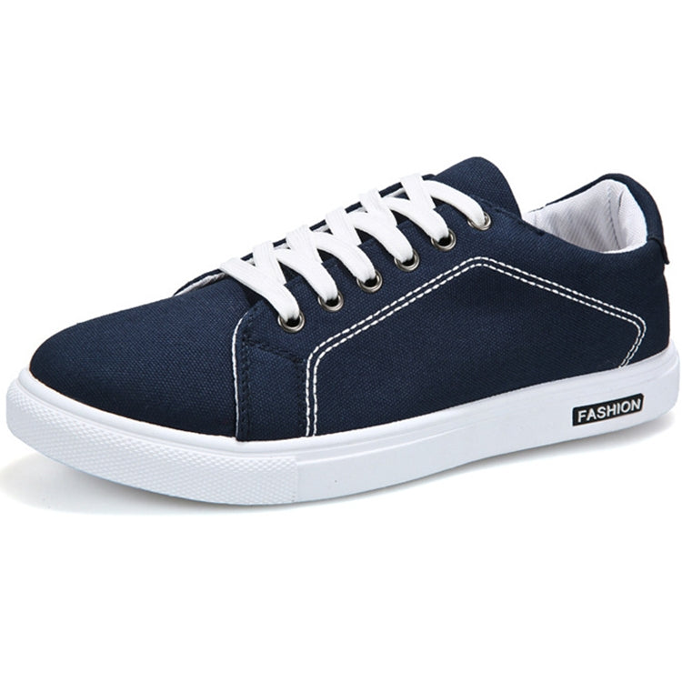 Men Fashion Canvas Shoes Tide Casual Breathable Shoes, Shoe Size:40(Blue)