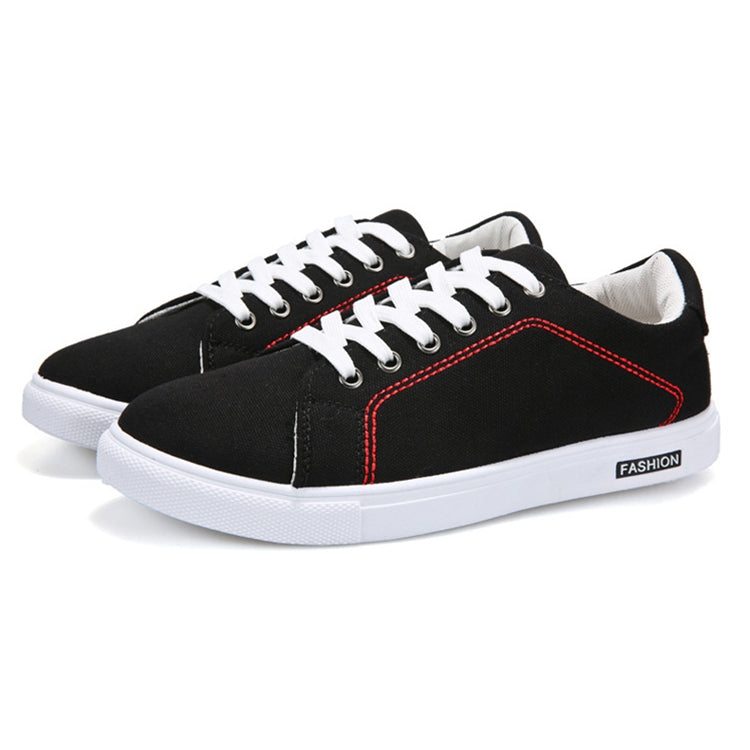 Men Fashion Canvas Shoes Tide Casual Breathable Shoes, Shoe Size:41(Red)