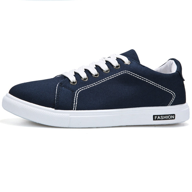 Men Fashion Canvas Shoes Tide Casual Breathable Shoes, Shoe Size:42(Blue)