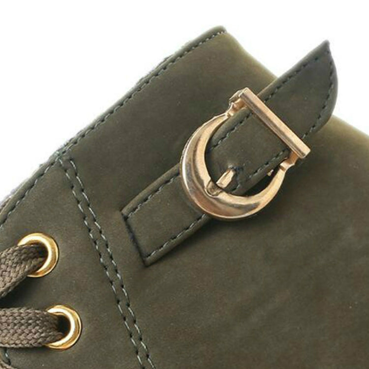 Fashion Square High Heels Solid Color Sneakers Women Snow Boots, Shoe Size:37