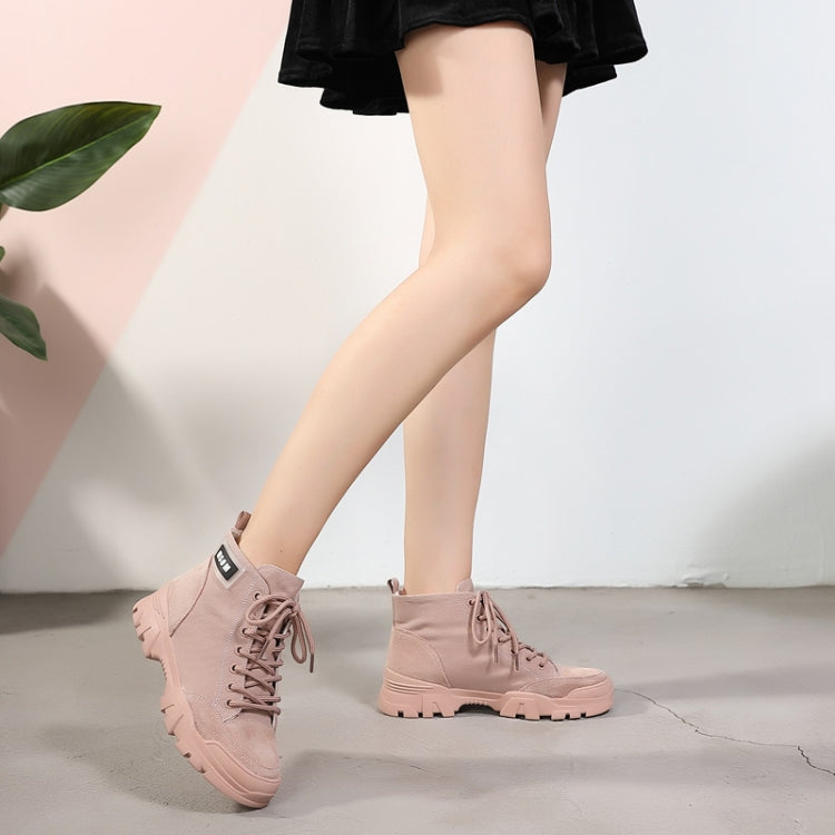 Women Cloth Breathable With Versatile Booties High-Top Martin Boots, Shoe Size:39