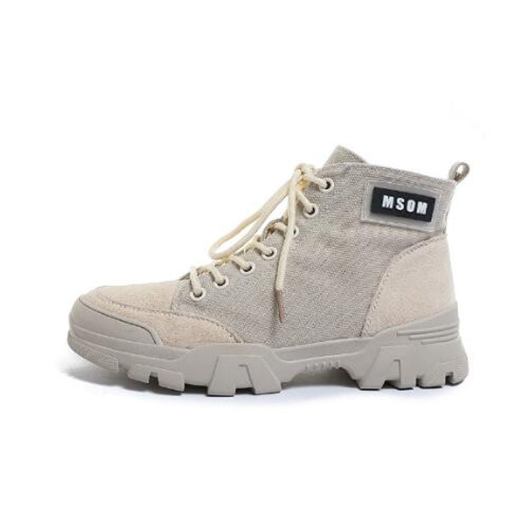 Women Cloth Breathable With Versatile Booties High-Top Martin Boots, Shoe Size:40