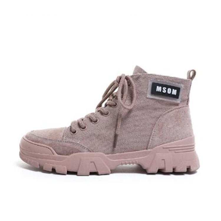 Women Cloth Breathable With Versatile Booties High-Top Martin Boots, Shoe Size:40