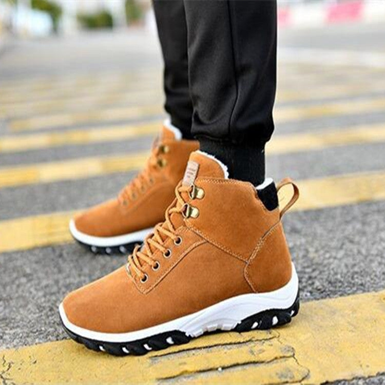 Men Snow Boots Warm Fur Winter Boots Men Winter Boots, Shoe Size:42