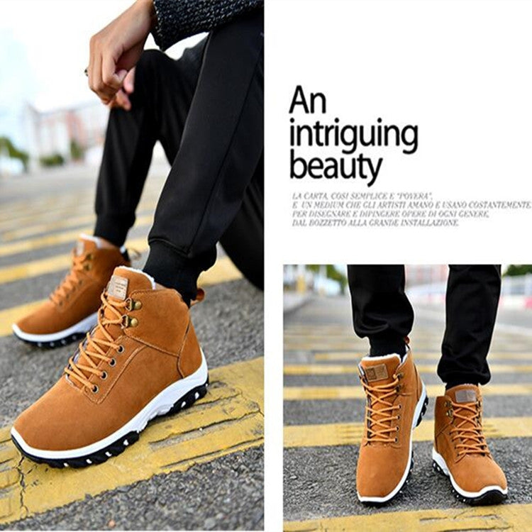 Men Snow Boots Warm Fur Winter Boots Men Winter Boots, Shoe Size:44