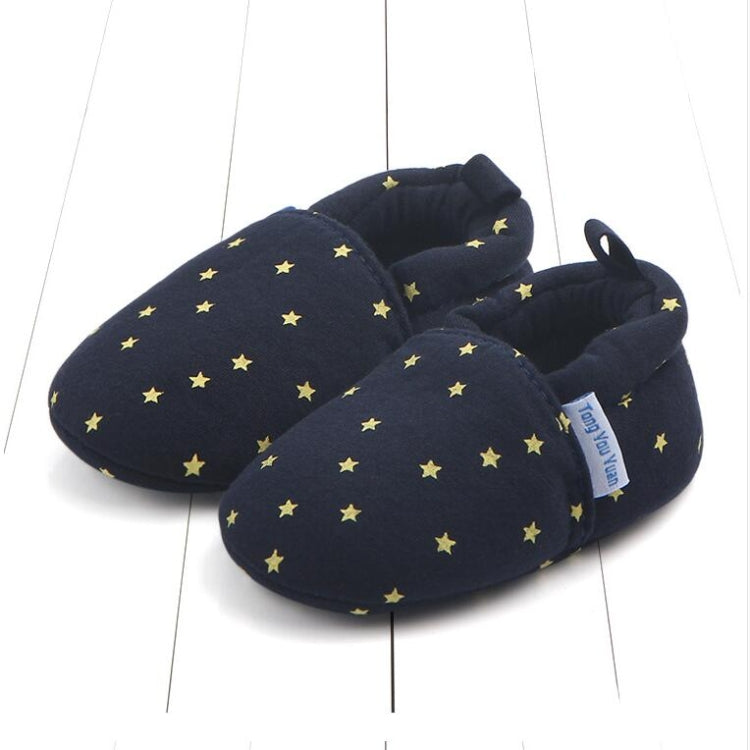 Newborn Crib Shoes Soft Sole Non-slip Cute Animal Baby Toddler Shoes, Size:Inner Length 11cm(Dark Blue)