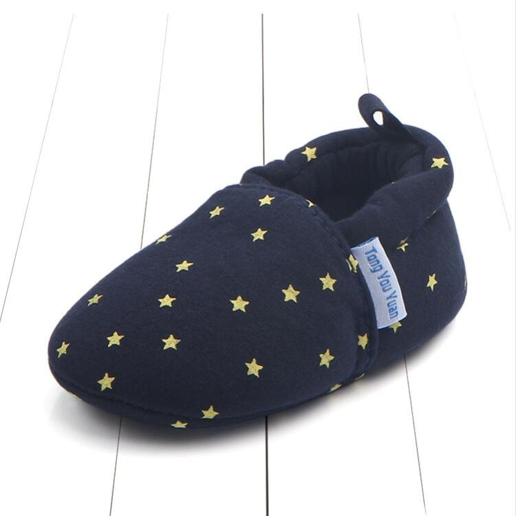 Newborn Crib Shoes Soft Sole Non-slip Cute Animal Baby Toddler Shoes, Size:Inner Length 11cm(Dark Blue)