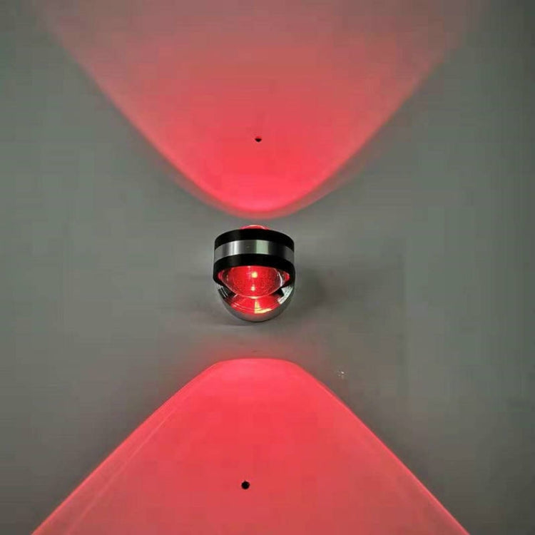LED Up And Down Light Wall Light Double-Sided Crystal Aluminum Lights Upper Outlet, Power:2W