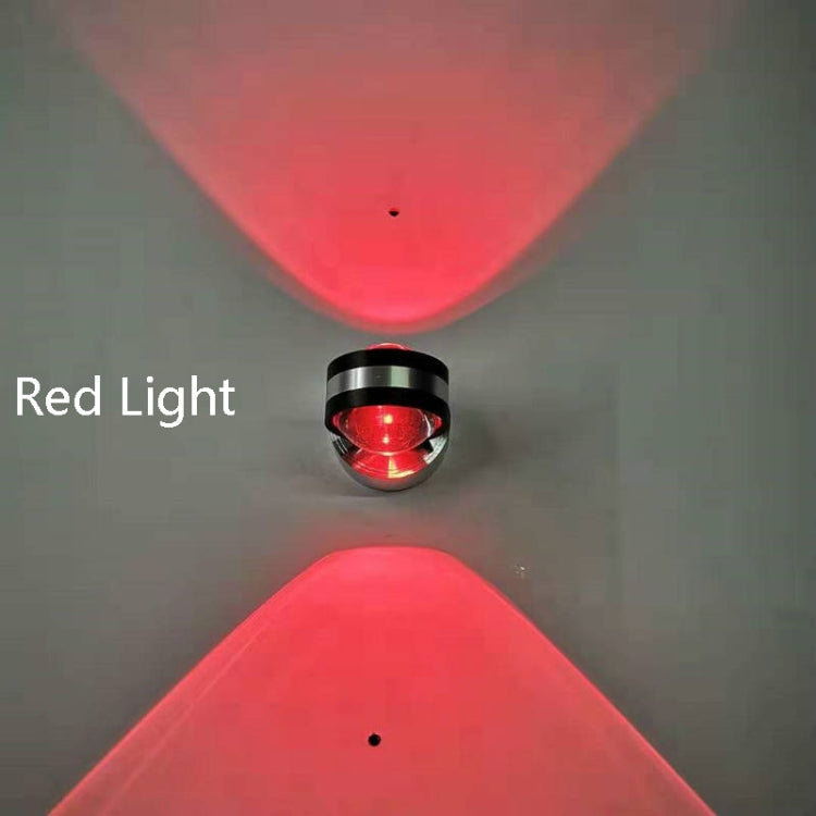LED Up And Down Light Wall Light Double-Sided Crystal Aluminum Lights Upper Outlet, Power:2W
