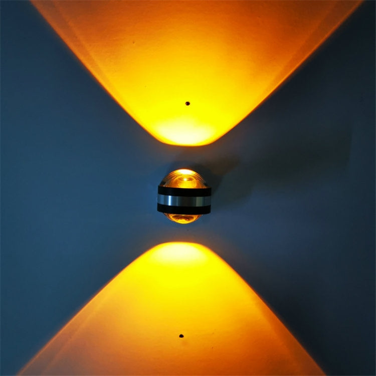 LED Up And Down Light Wall Light Double-Sided Crystal Aluminum Lights Upper Outlet, Power:2W