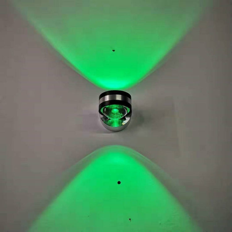 LED Up And Down Light Wall Light Double-Sided Crystal Aluminum Lights Upper Outlet, Power:2W
