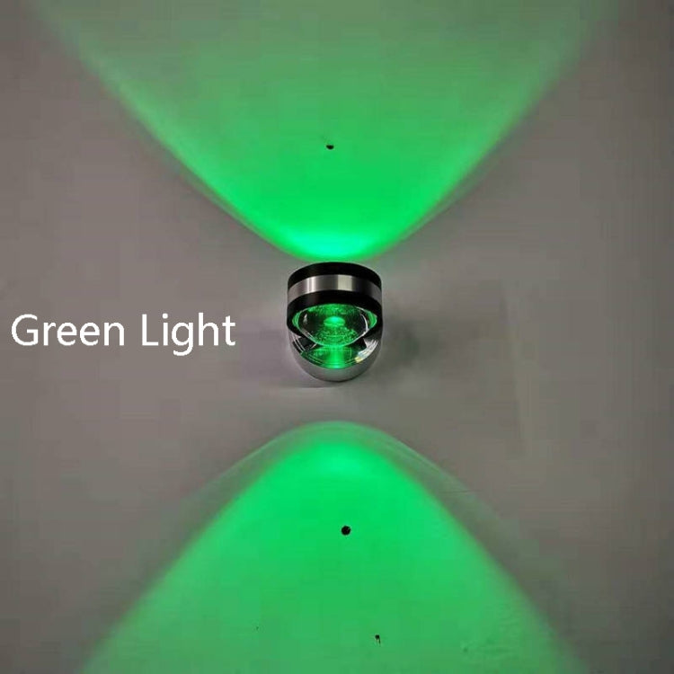LED Up And Down Light Wall Light Double-Sided Crystal Aluminum Lights Upper Outlet, Power:2W