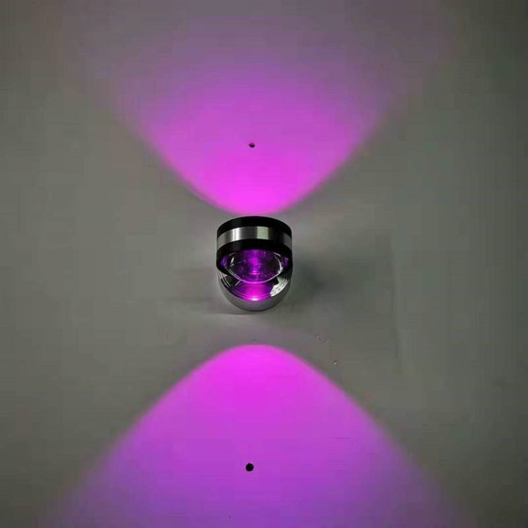 LED Up And Down Light Wall Light Double-Sided Crystal Aluminum Lights Upper Outlet, Power:2W
