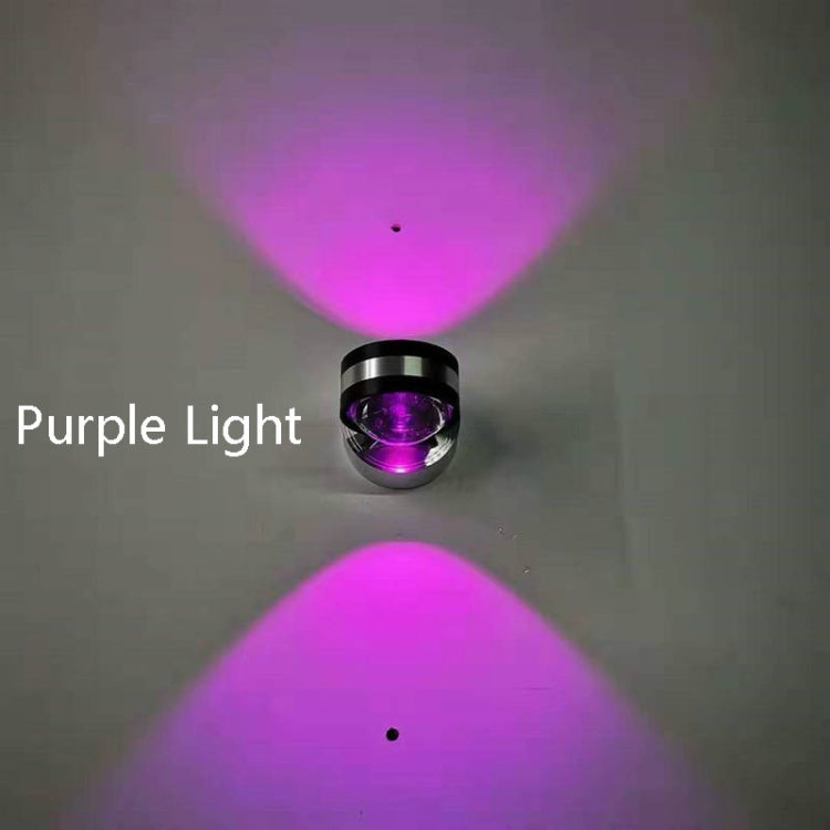LED Up And Down Light Wall Light Double-Sided Crystal Aluminum Lights Upper Outlet, Power:2W