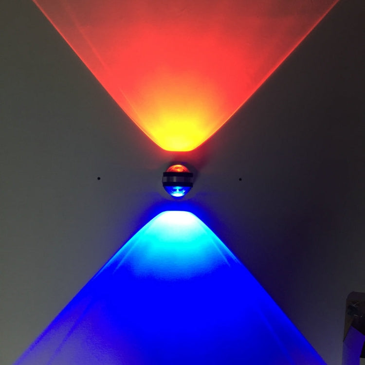 LED Up And Down Light Wall Light Double-Sided Crystal Aluminum Lights Upper Outlet, Power:2W