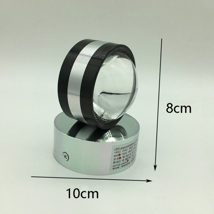 LED Up And Down Light Wall Light Double-Sided Crystal Aluminum Lights Upper Outlet, Power:2W