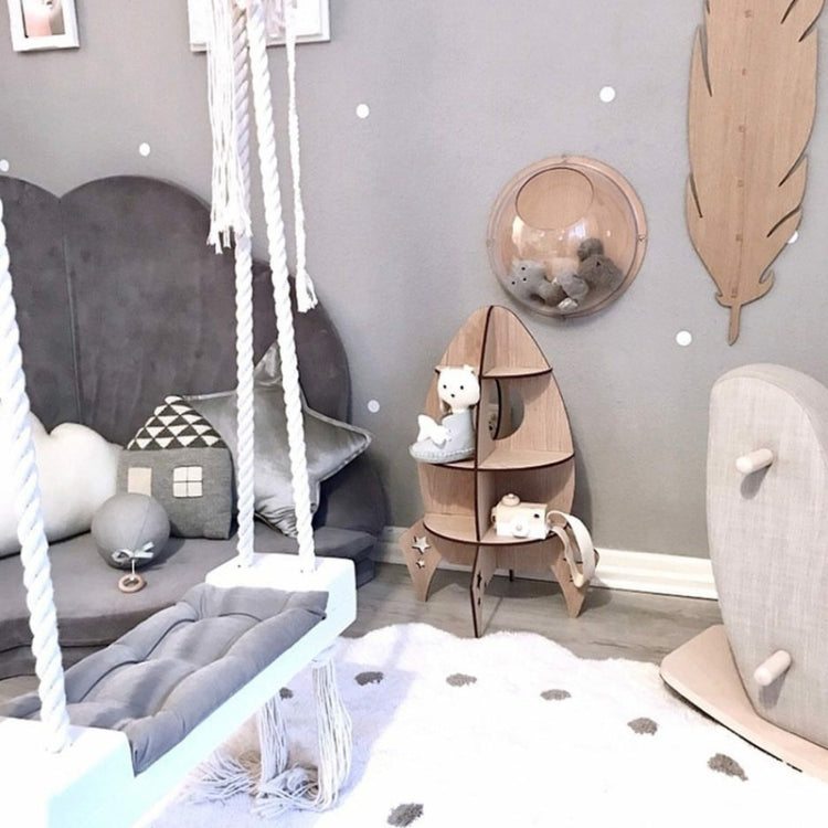 Three-dimensional Assembled Rocket Model Kids Wooden Toy Shelf Home Room Decorations