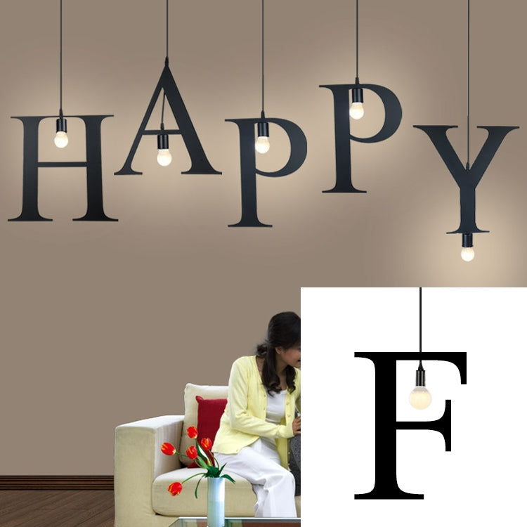 English Alphabet Pendant Lights LED Kitchen Lights Bedside Hanging Lamp Ceiling Lamps with Warm White Light Bulbs