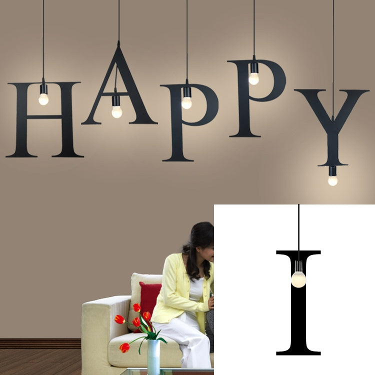 English Alphabet Pendant Lights LED Kitchen Lights Bedside Hanging Lamp Ceiling Lamps with Warm White Light Bulbs