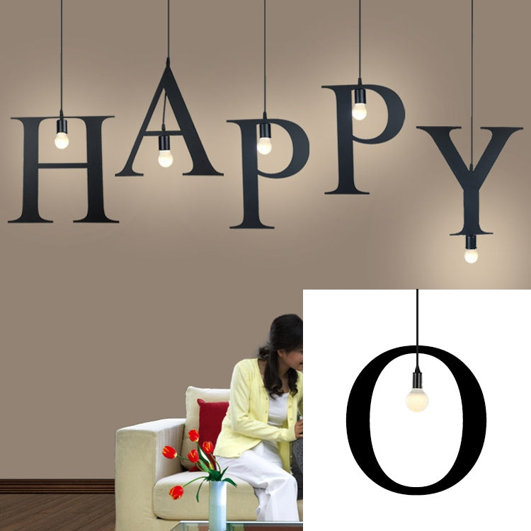 English Alphabet Pendant Lights LED Kitchen Lights Bedside Hanging Lamp Ceiling Lamps with Warm White Light Bulbs