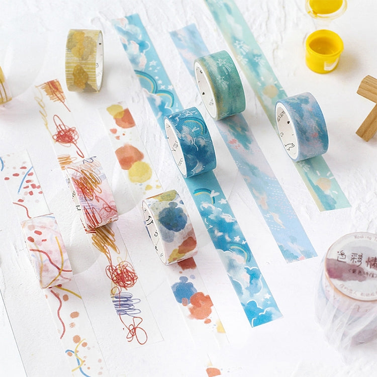 Letter Paper Tape Set Color Emotion Series Handbook Decorative Collage Graffiti Tape