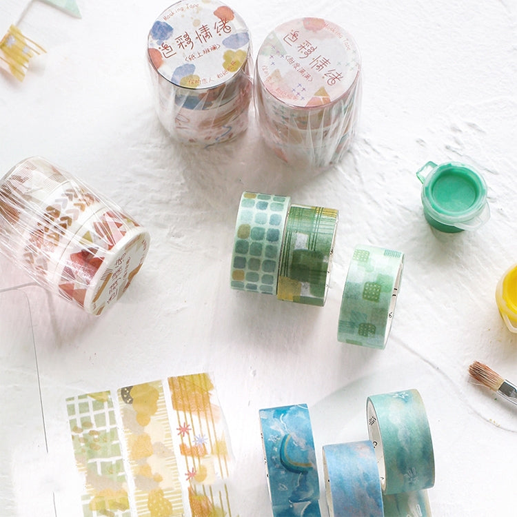 Letter Paper Tape Set Color Emotion Series Handbook Decorative Collage Graffiti Tape