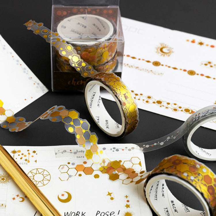 3 PCS / Set Decorative Wallpaper Tape PET Scrapbooking Washitape Set Transparent Waterproof Stickers
