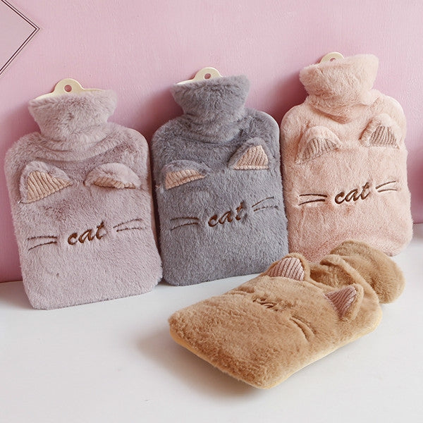 Winter Warm Fashion Plush Filled Hot Water Bag Explosion-proof Hand Warmer Bag