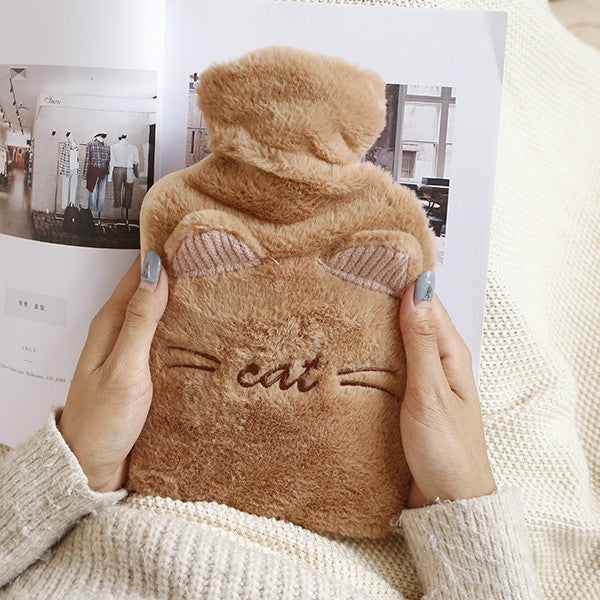 Winter Warm Fashion Plush Filled Hot Water Bag Explosion-proof Hand Warmer Bag