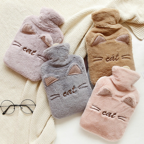 Winter Warm Fashion Plush Filled Hot Water Bag Explosion-proof Hand Warmer Bag