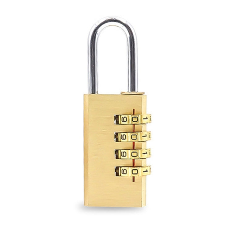 2 PCS Four-digit Brass Code Padlock Security Gym Door Lock, Size:73 x 30 x 16 mm(Brass)