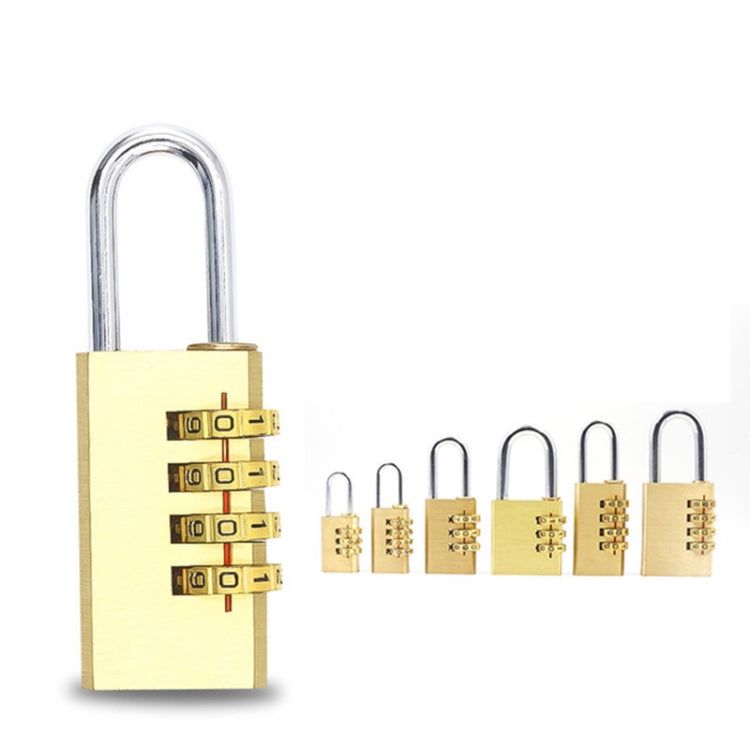 2 PCS Four-digit Brass Code Padlock Security Gym Door Lock, Size:73 x 30 x 16 mm(Brass)