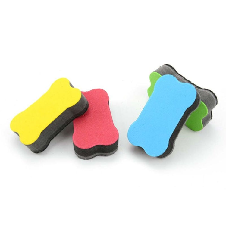 10 PCS Magnetic Large Bone Felt Whiteboard Wipe Home Classroom Office School Stationery, Random Color Delivery