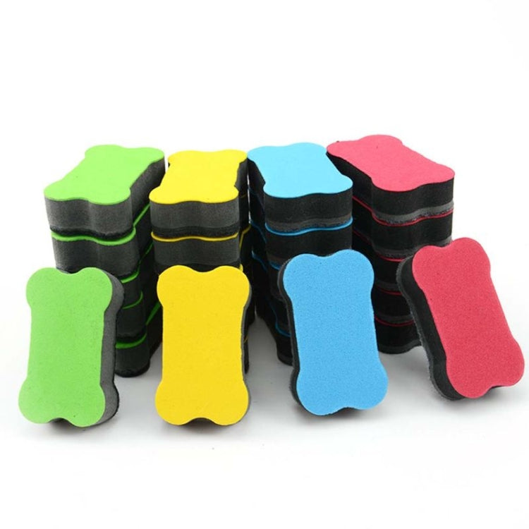 10 PCS Magnetic Large Bone Felt Whiteboard Wipe Home Classroom Office School Stationery, Random Color Delivery