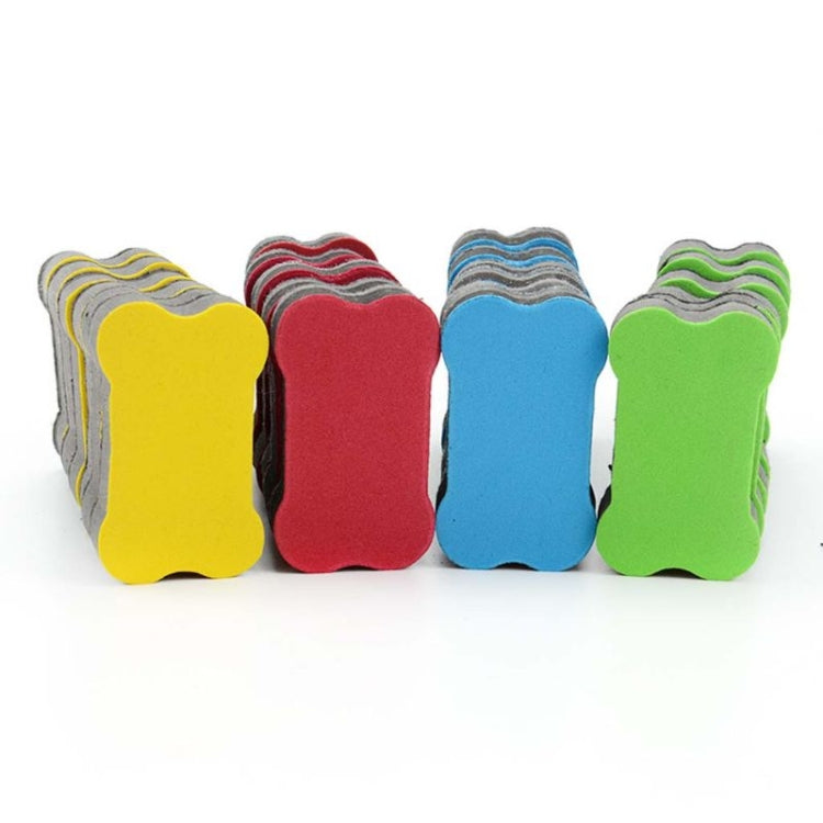 10 PCS Magnetic Large Bone Felt Whiteboard Wipe Home Classroom Office School Stationery, Random Color Delivery