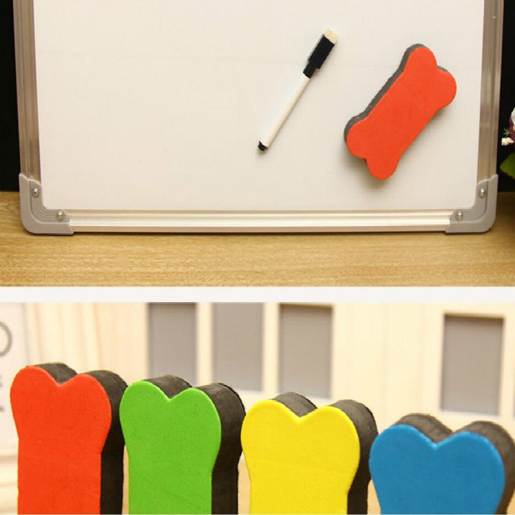10 PCS Magnetic Large Bone Felt Whiteboard Wipe Home Classroom Office School Stationery, Random Color Delivery
