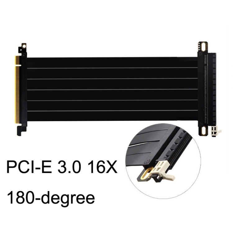 PCI-E 3.0 16X 180-degree Graphics Card Extension Cable Adapter Cable, Length: 10cm