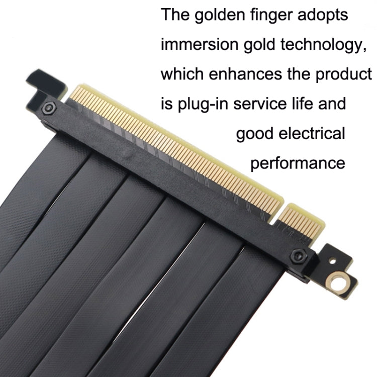 PCI-E 3.0 16X 180-degree Graphics Card Extension Cable Adapter Cable, Length: 10cm
