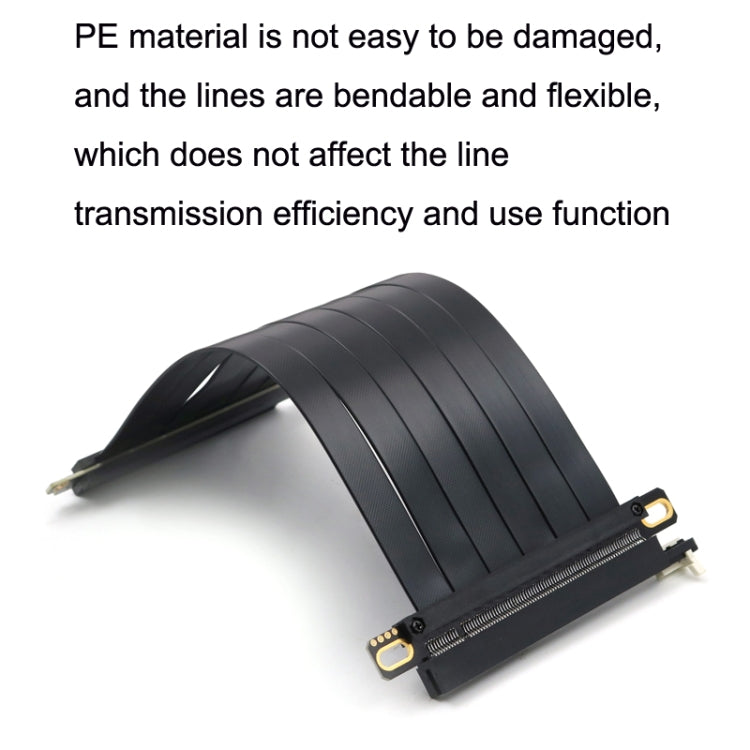 PCI-E 3.0 16X 180-degree Graphics Card Extension Cable Adapter Cable, Length: 30cm