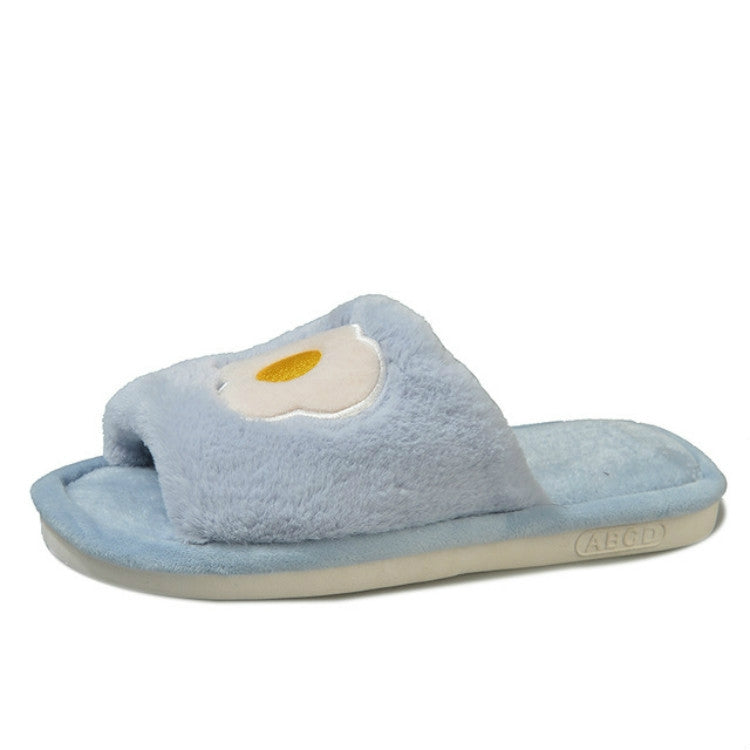 Home Indoor Flat Bottom Cute Fruit Plush Slippers, Shoe size:40-41