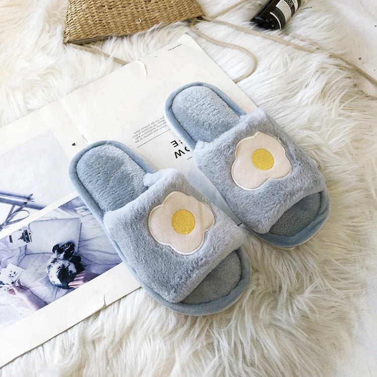 Home Indoor Flat Bottom Cute Fruit Plush Slippers, Shoe size:40-41
