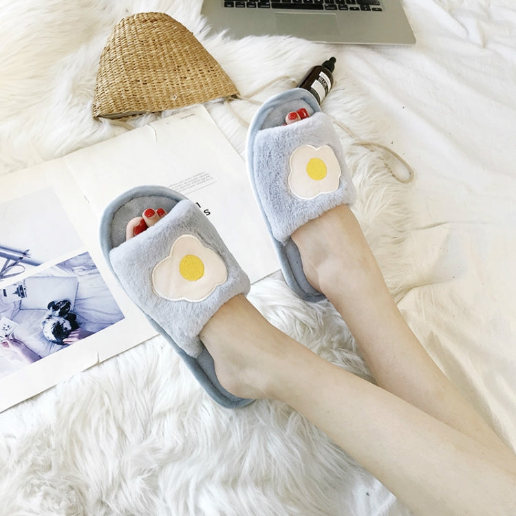Home Indoor Flat Bottom Cute Fruit Plush Slippers, Shoe size:40-41