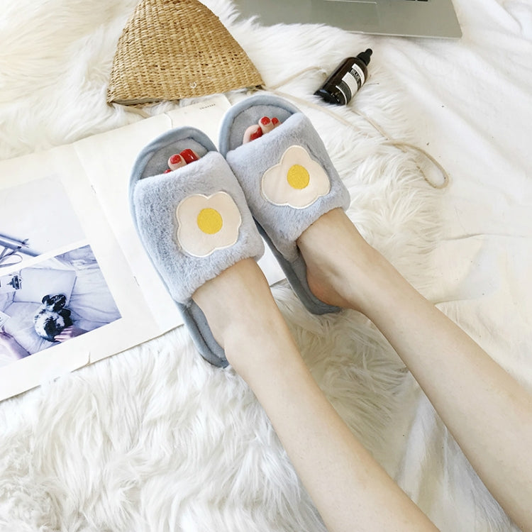 Home Indoor Flat Bottom Cute Fruit Plush Slippers, Shoe size:40-41