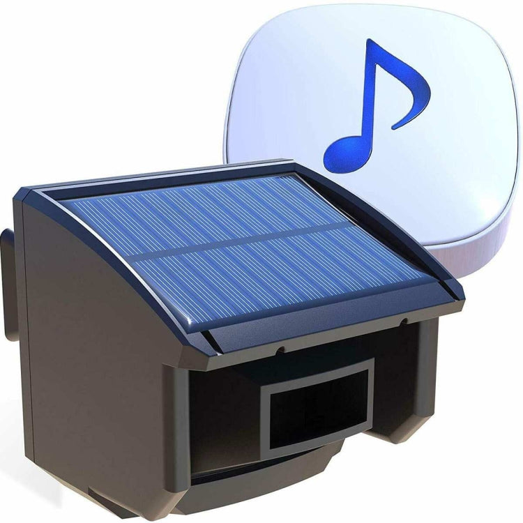 IP65 Waterproof Dustproof Outdoor Motion Sensor Solar Alarm Detection(Black)